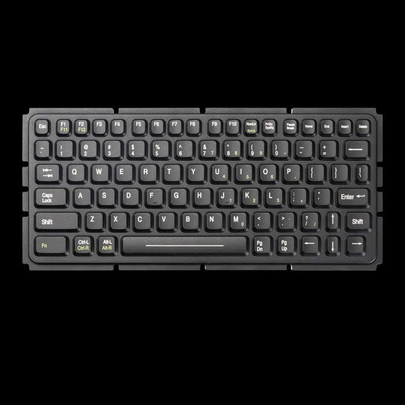 IP65 Waterproof Sealed Silicone Industrial Keyboard Rugged Dustproof Computer Keyboard for KVM System