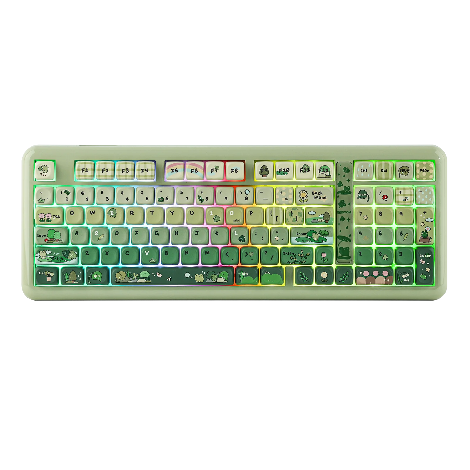 KiiBOOM Phantom98 Lite 96% ANSI US Layout Hot-Swap Wired/Bluetooth/2.4GHz Wireless Mechanical Keyboard RGB Backlit for Win/Mac